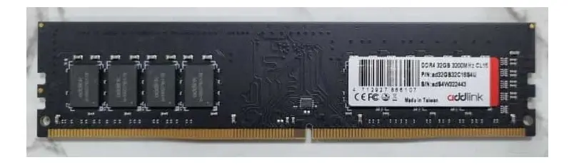 MEMORIA RAM | ADDLINK | 32GB | DDR4 | 3200MHZ | CL16 | UDIMM PARA PC | AD32GB32C16S4U