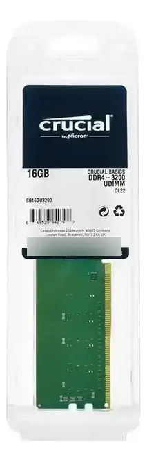 MEMORIA RAM | CRUCIAL | 16GB | DDR4 | 3200MHZ | UDIMM