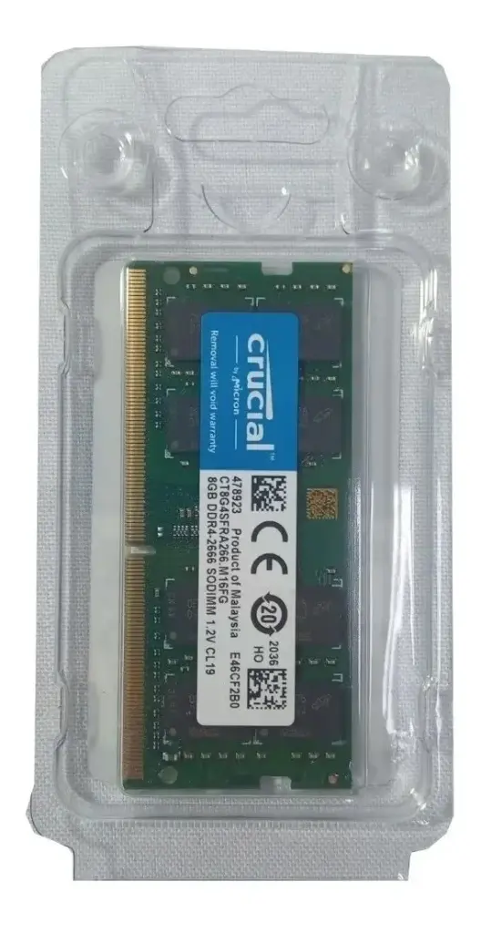 MEMORIA RAM | CRUCIAL | 8GB | DDR4 | 3200MHZ | SODIMM CL22 | 1.2V | E7378EA7