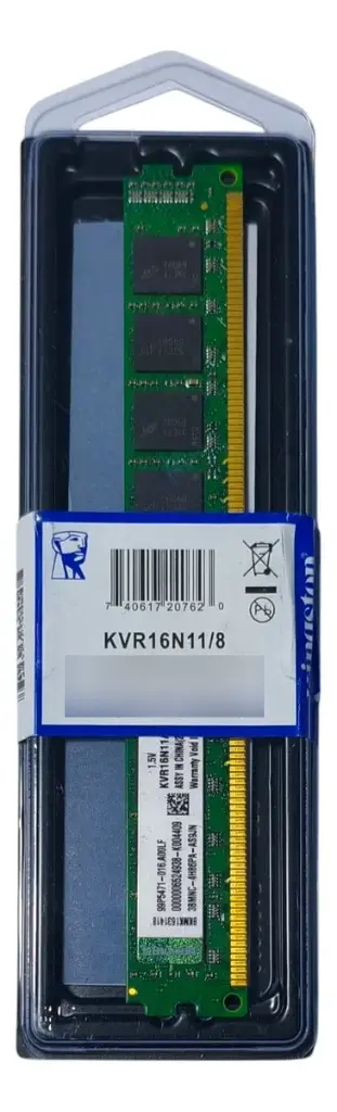 MEMORIA RAM | KINGSTON | 8GB | DDR3 | 1600MHZ | UDIMM | 240 PINES | PARA PC