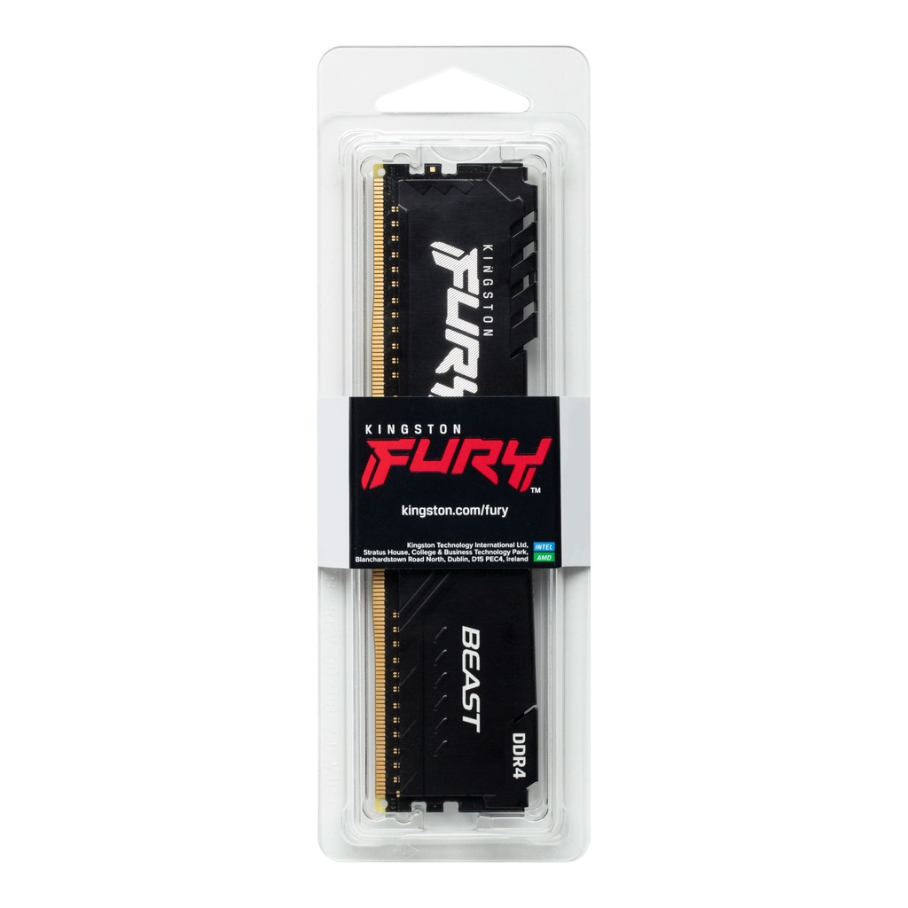 MEMORIA RAM | KINGSTON | 8GB | FURY BEAST | 2666MHZ | PC4-21300 | CL16 | DDR4 | DESKTOP