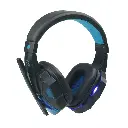 AUDIFONOS UNNO TEKNO GAMING BRAVE MICROFONO 3.5 USB LUCES AZUL HS7230BL