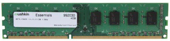 MEMORIA RAM | MUSHKIN | ESSENTIALS | 4GB | DDR3 | 1600MHZ | UDIMM