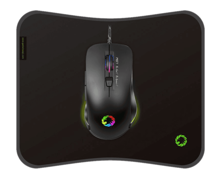 MOUSE GAMEMAX GAMING MG7 | 3200DPI | 6 BOTONES | USB 2.0 | LED | INCLUYE MOUSE PAD | NEGRO
