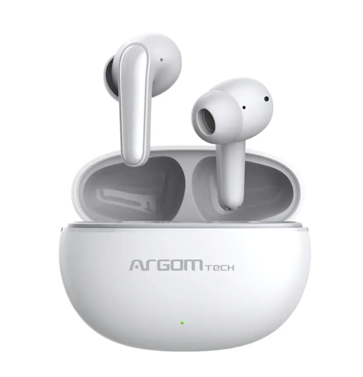 AUDIFONO ARGOM SKEIPODS E20 | BLUETOOTH 5.3 | IPX5 | RESISTENTE AL AGUA | TIPO-C | CONTROL TACTIL | BLANCO | ARG-HS-5020WT