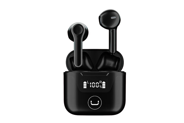 AUDIFONOS UNNO TEKNO HIPER TWS MICROFONO INALAMBRICO ESTUCHE BLUETOOH 5.0 NEGRO HS7507BK                                
