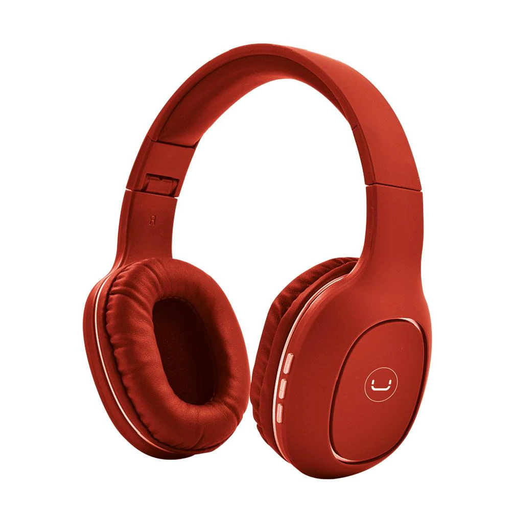AUDIFONOS UNNO TEKNO OVALA BLUETOOTH 5.0 MANOS LIBRES ROJO HS7408RD