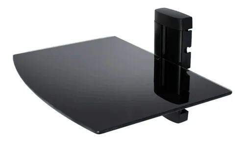 BASE DE PARED UNNO TEKNO REPISA MODULAR VIDRIO TEMPLADO 10KGS TM8021BK