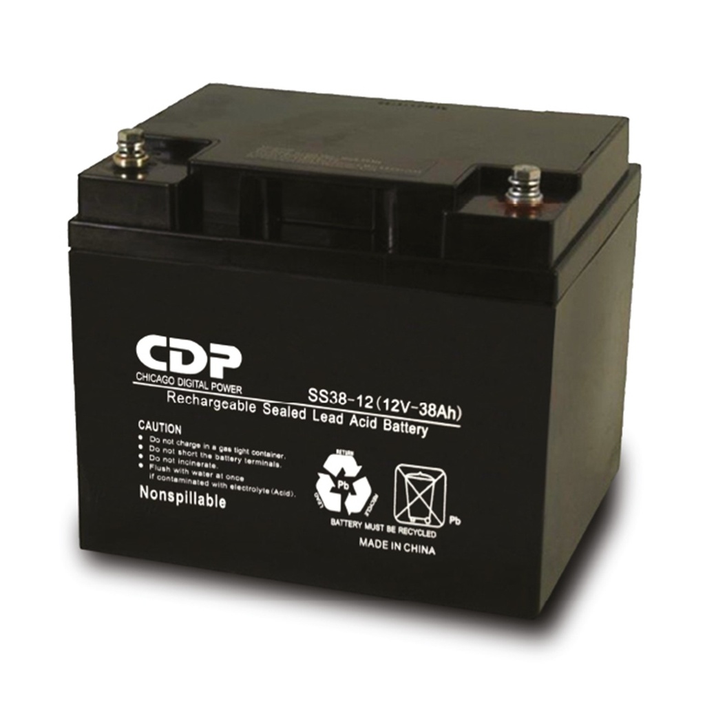BATERIA CDP SELLADA 12V 38AMPER SLB12-38 ACIDO