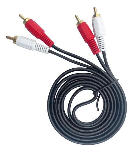 CABLE RCA A RCA PUNTA DORADA 3MTS BOLSA