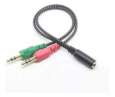 CABLE | TIPO Y | 3.5MM | DOBLE MACHO A 3.5MM HEMBRA
