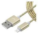 CABLE | UNNO TEKNO | LIGHTNING MACHO | USB MACHO | ACERO | INOXIDABLE | DORADO | CB4063GD