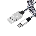 CABLE | UNNO TEKNO | MICRO USB - USB | 1.5MT | TRENZADO PLATEADO | CB4061SV