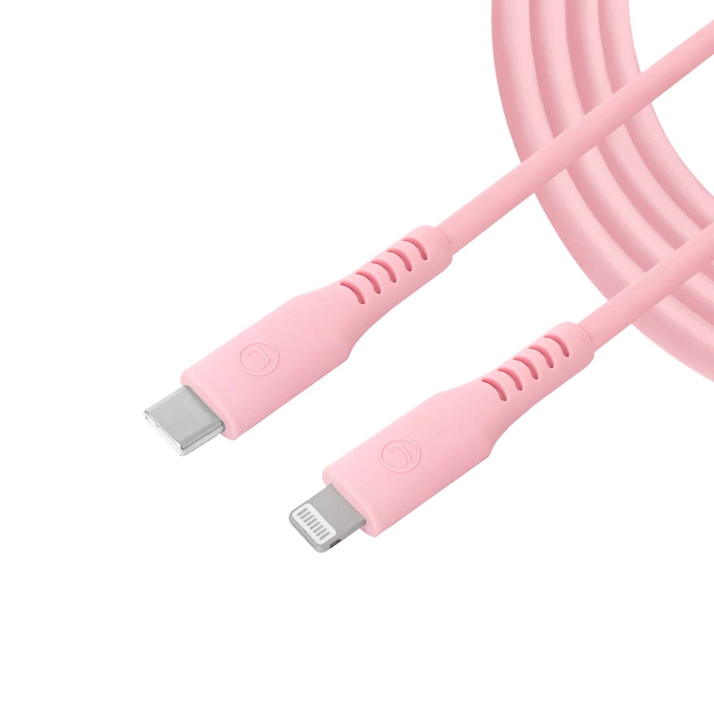 CABLE UNNO TEKNO PREMIUN USB -LIGHTNING 1.5M USB 2.0 ROSADO CB4074PK