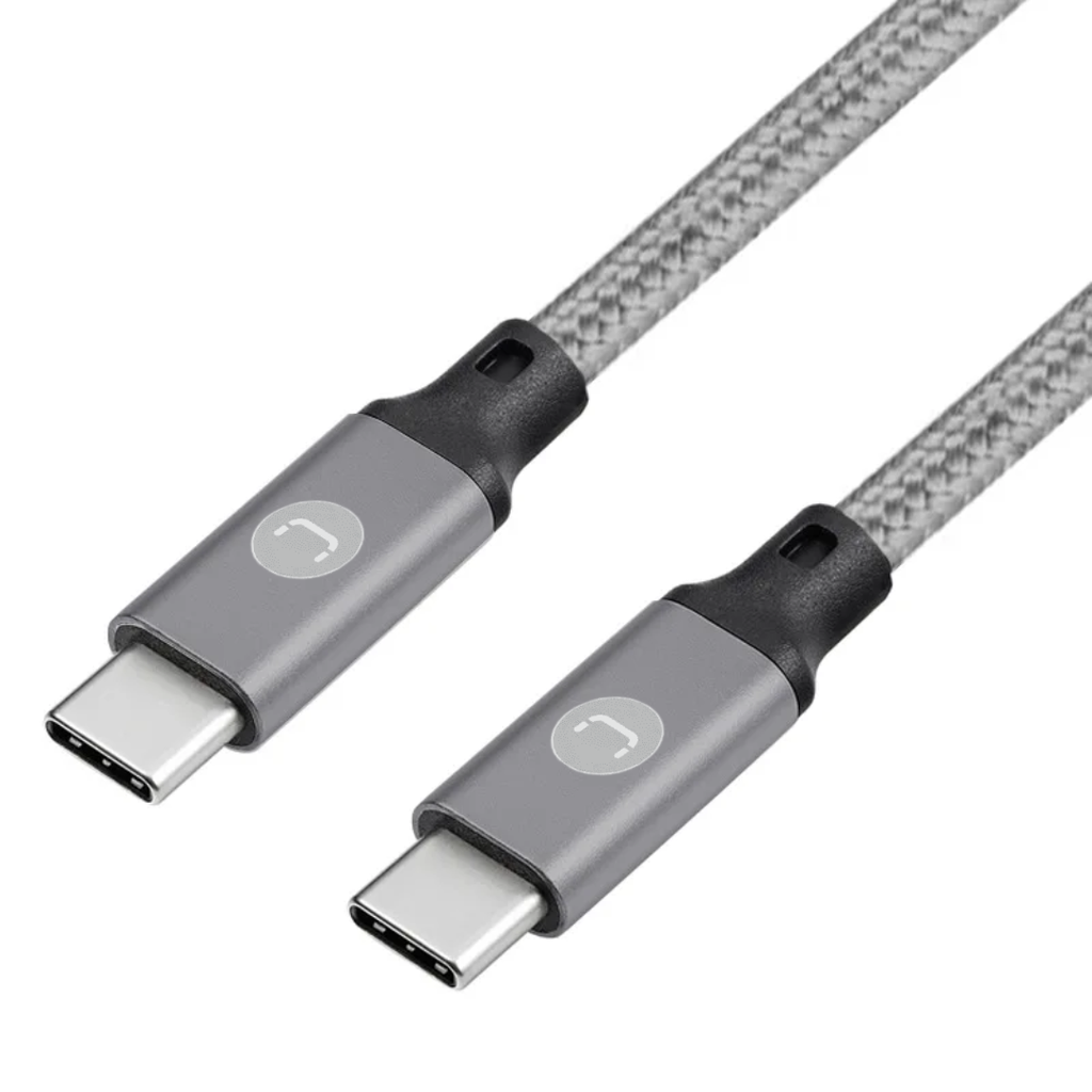 CABLE | UNNO TEKNO | USB C A USB C | 1.5MTS | TRENZADO PLATEADO | CB4073BL