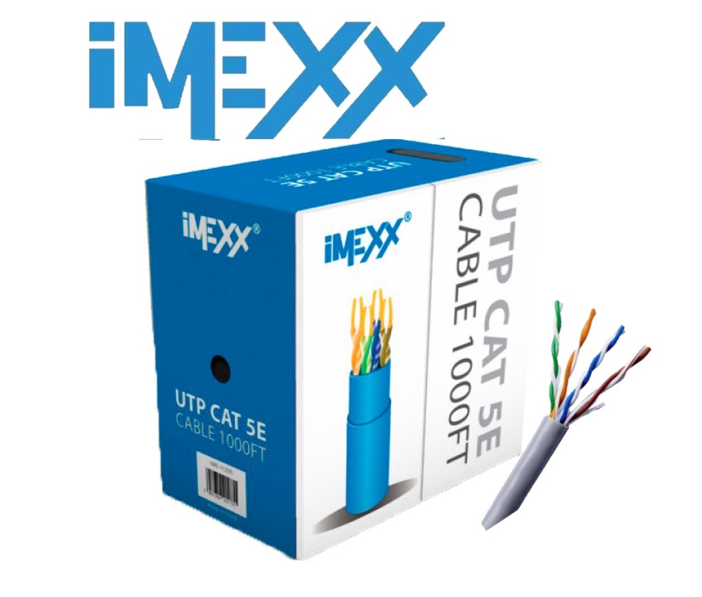 CABLE UTP IMEXX CAT 5 COLOR BLANCO | GRIS