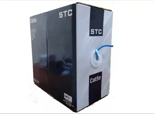 CABLE UTP STC CAT 5E 100MTS COLOR AZUL STC-CAT5E-100B