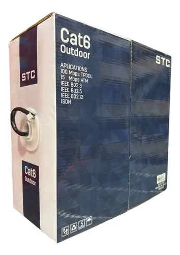 CABLE UTP STC CAT6 EXTERIOR 100MTS STC-CAT6EXT-100