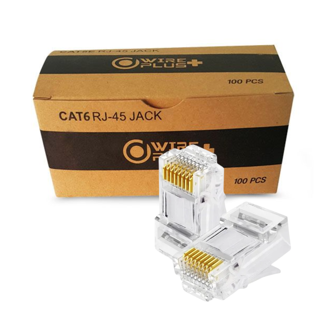 CAJA DE CONECTORES RJ45 CAT6 100 UNIDADES WIREPLUS