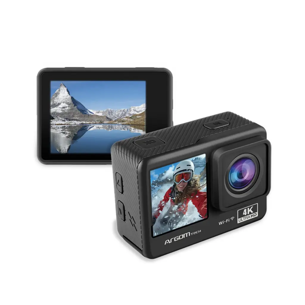 CAMARA ARGOM EPIC 88 DUAL SCREEN | 4K | 60FPS | VIDEO PANTALLA 1.3" 128GB TIPO GOPRO ARG-AC-9188BK