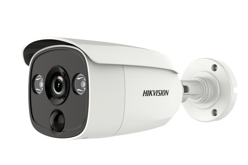 CAMARA BULLET HIKVISION 5MP 3.6MM TURBO HD DETECTOR PIR ESTROBOSCOPICO SALIDA RELE EXIR .0 20MTS IR LUZ BLANCA