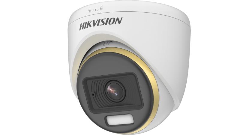 CAMARA DOMO TURBO DS-2CE70DF3T-PFS HD 2 MP | 2.8 MM | COLOR VU PLASTICA | MICROFONO INTEGRADO