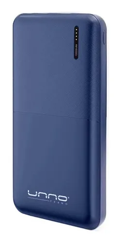CARGADOR DE BATERIA | (POWER BANK) | UNNO TEKNO | SLIM | 10000MAH | USB DOBLE USB C - USB B | PB2210BL