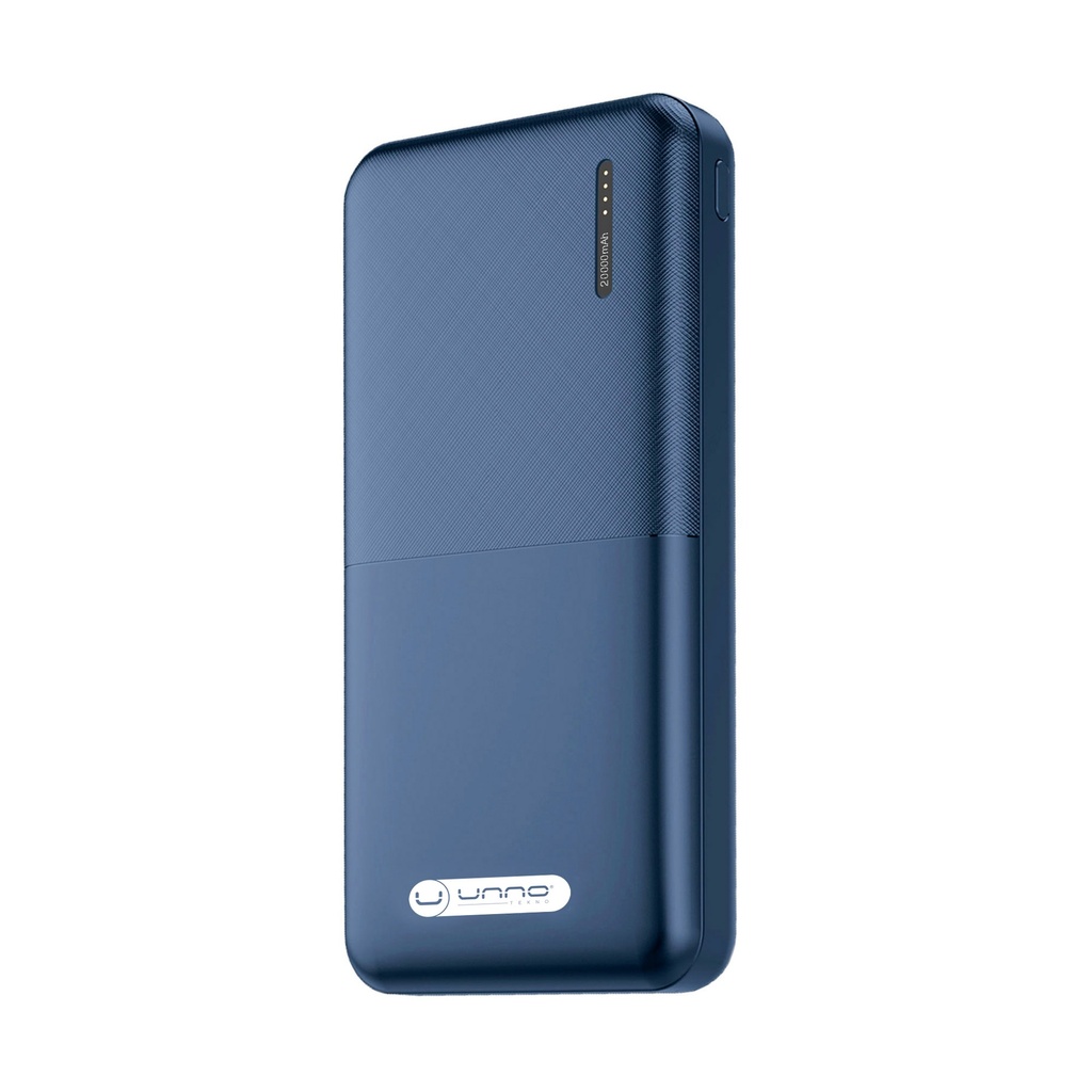 CARGADOR DE BATERIA | (POWER BANK) | UNNO TEKNO | SLIM | 20000MAH | USB DOBLE USB C - USB B | 5V | PB2220BL