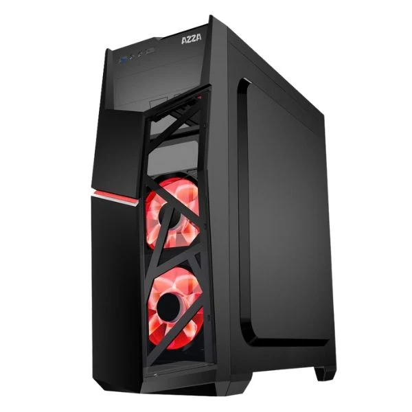 CASE AZZA GAMING CASE MID ATX 221G GOLEM LED FAN|SIN FUENTE