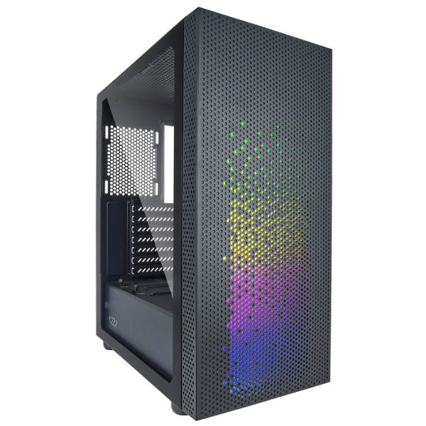 CASE AZZA GAMING CELESTA 340F ATX MID TOWER NEGRO 3XUSB 1HD AUDIO FAN ARGB VIDRIO TEMPLADO