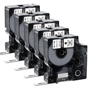 CINTA ETIQUETADORA | DYMO | D1 45013 | 1/2 PULGADA | X 23 PIES | NEGRO SOBRE BLANCO | A45013 | S0720530 | PACK 6