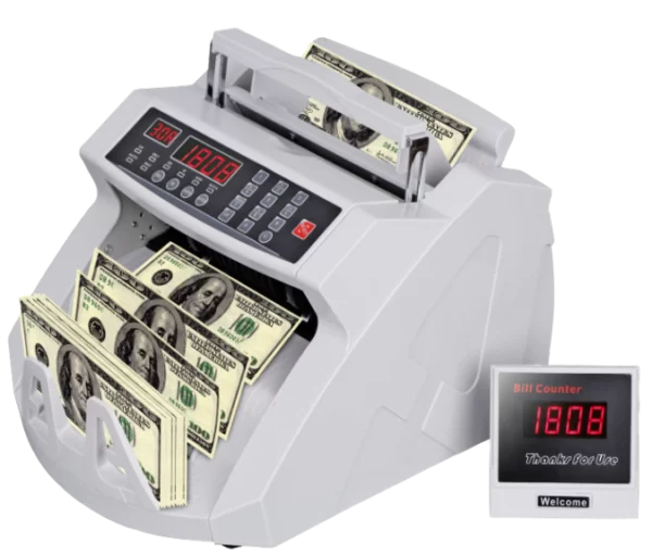 CONTADOR Y VERIFICADOR DE BILLETES | CON VISOR DE CLIENTES | UV MAG | 1000 BILLETES POR MINUTO