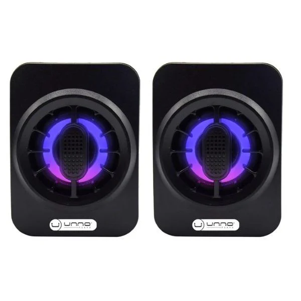 CORNETA UNNO TEKNO | SP9025BK | TECHNO ESTEREO | 6W | NEGRO LED