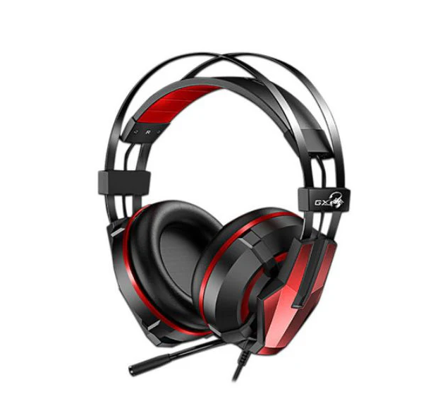 AUDIFONOS CON MICROFONO GENIUS GAMING HS-G710V | AUDIO 7.1 | EFECTO SONIDO | VIBRATION | OMNI DIRECCIONAL | USB | NEGRO - ROJO