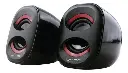 CORNETAS UNNO TEKNO | SP9012RD BRAZZA | USB 2.0 | BLACK ROJO | SP9012RD