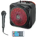 CORNETAS | UNNO TEKNO | SP9356BK | BEATBOX TWS | KARAOKE | BLUETOOTH | 1800W | 2200MAH | RGB | NEGRO