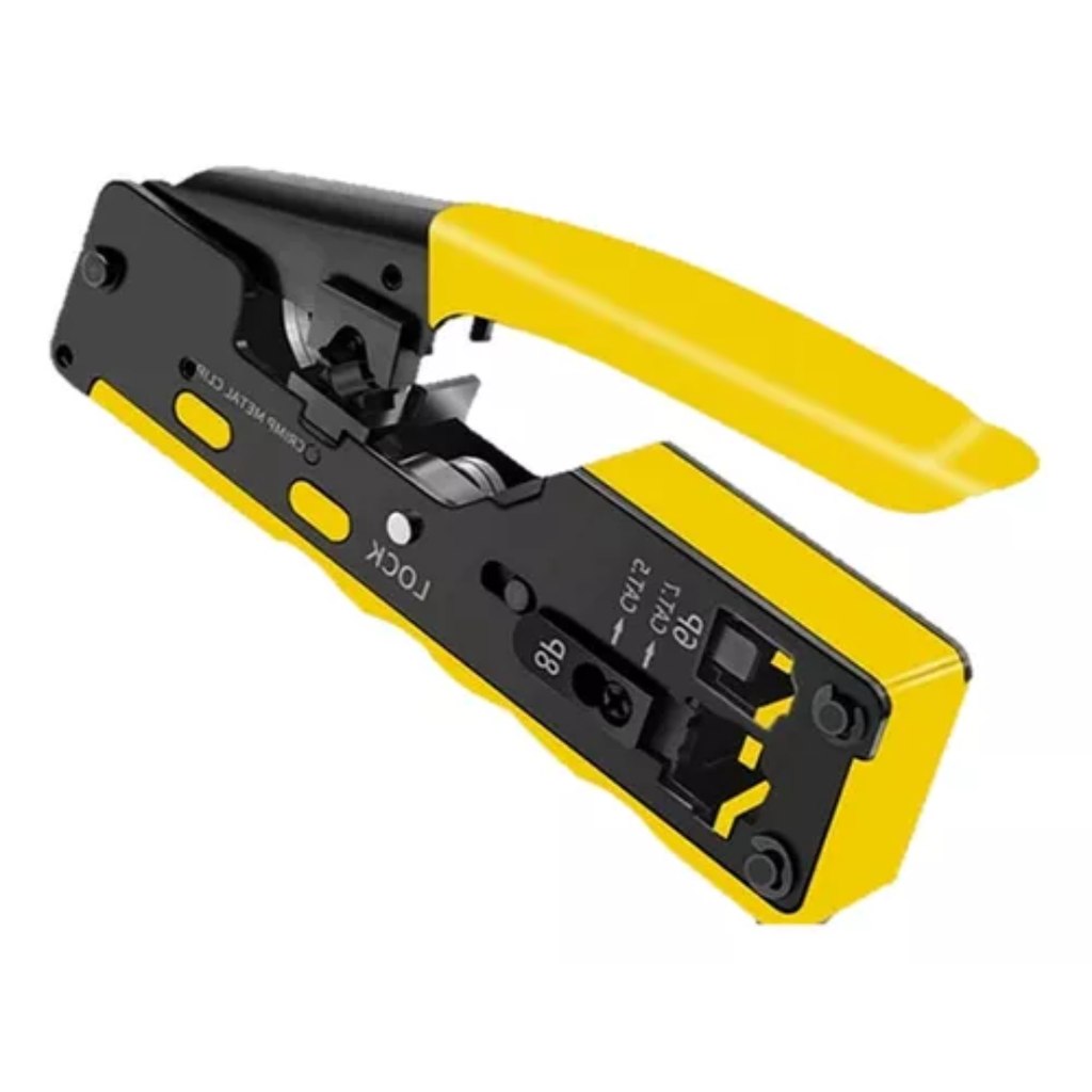 CRIMPEADORA RJ45 RJ11 /  CAT 5/6/7 PASE COMPLETO CON AUTOCORTADOR                                                       