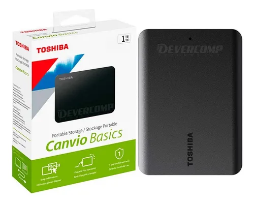 DISCO DURO EXTERNO TOSHIBA CANVIO 1TB 2.5" USB 3.0 NEGRO