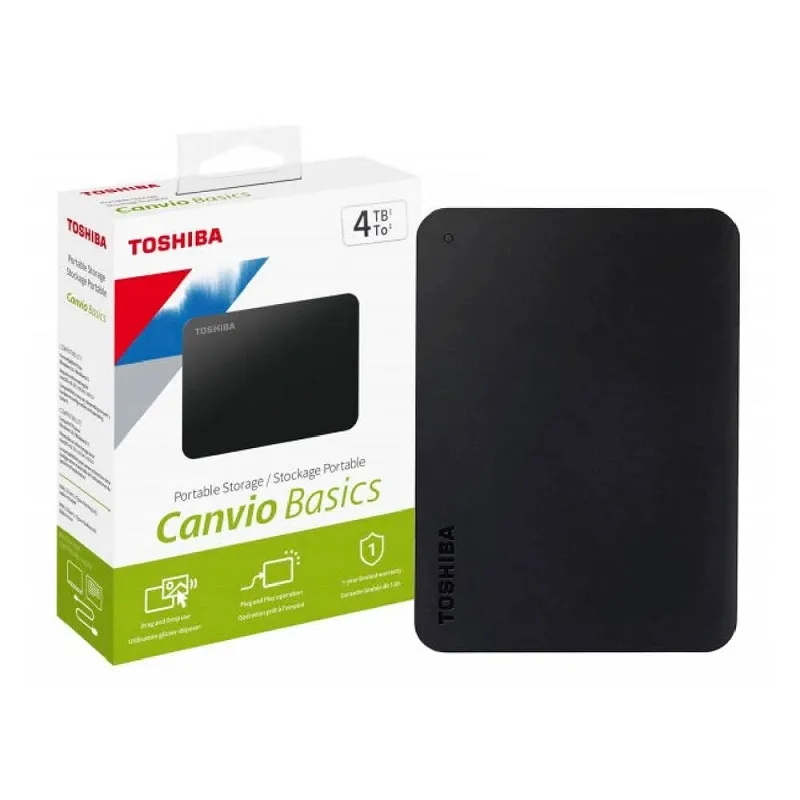 DISCO DURO EXTERNO TOSHIBA CANVIO 4TB 2.5 USB 3.0 NEGRO HDTB540XK3CA