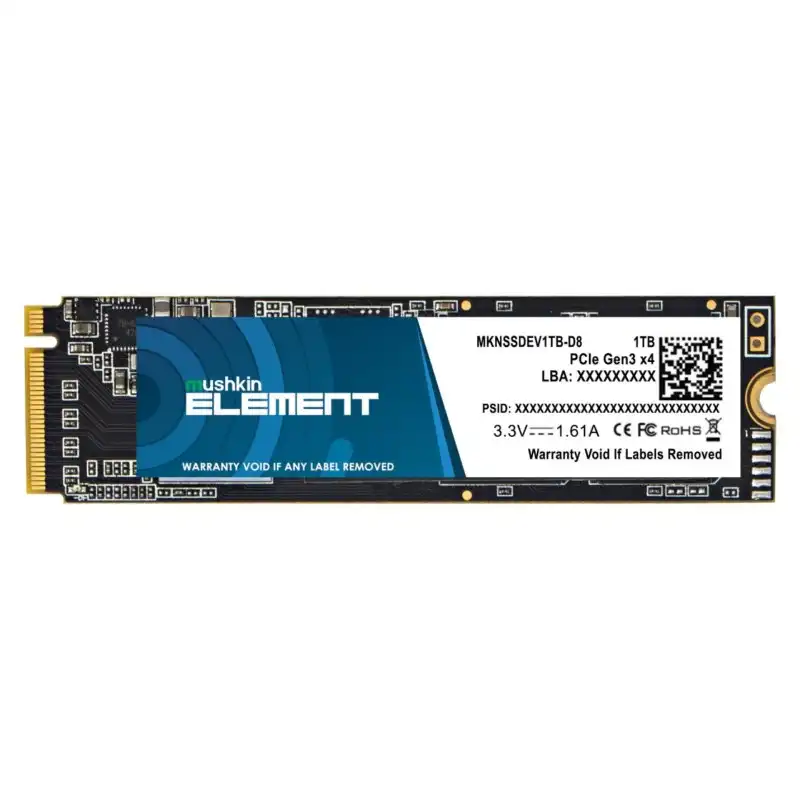 DISCO DURO SOLIDO MUSHKIN M.2 1TB | M.2 2280 | PCIE 3.0 3X4 | ELEMENT MKNSSDEV1TB-D8