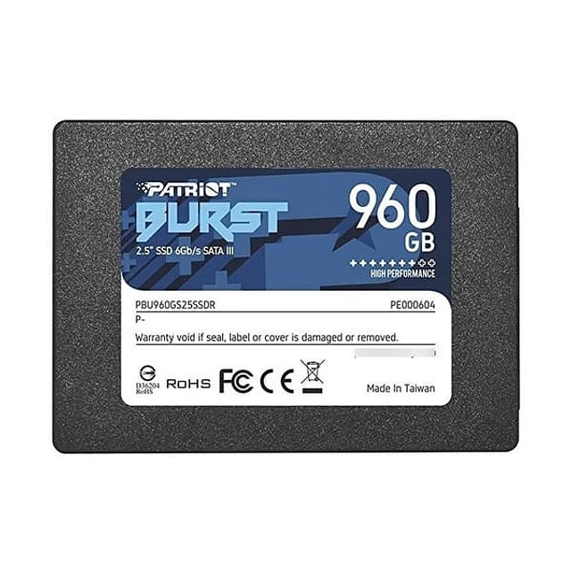 DISCO DURO SOLIDO PATRIOT BURST ELITE 960GB SSD 2.5" SATA III | 540MBPS | 500MBPS