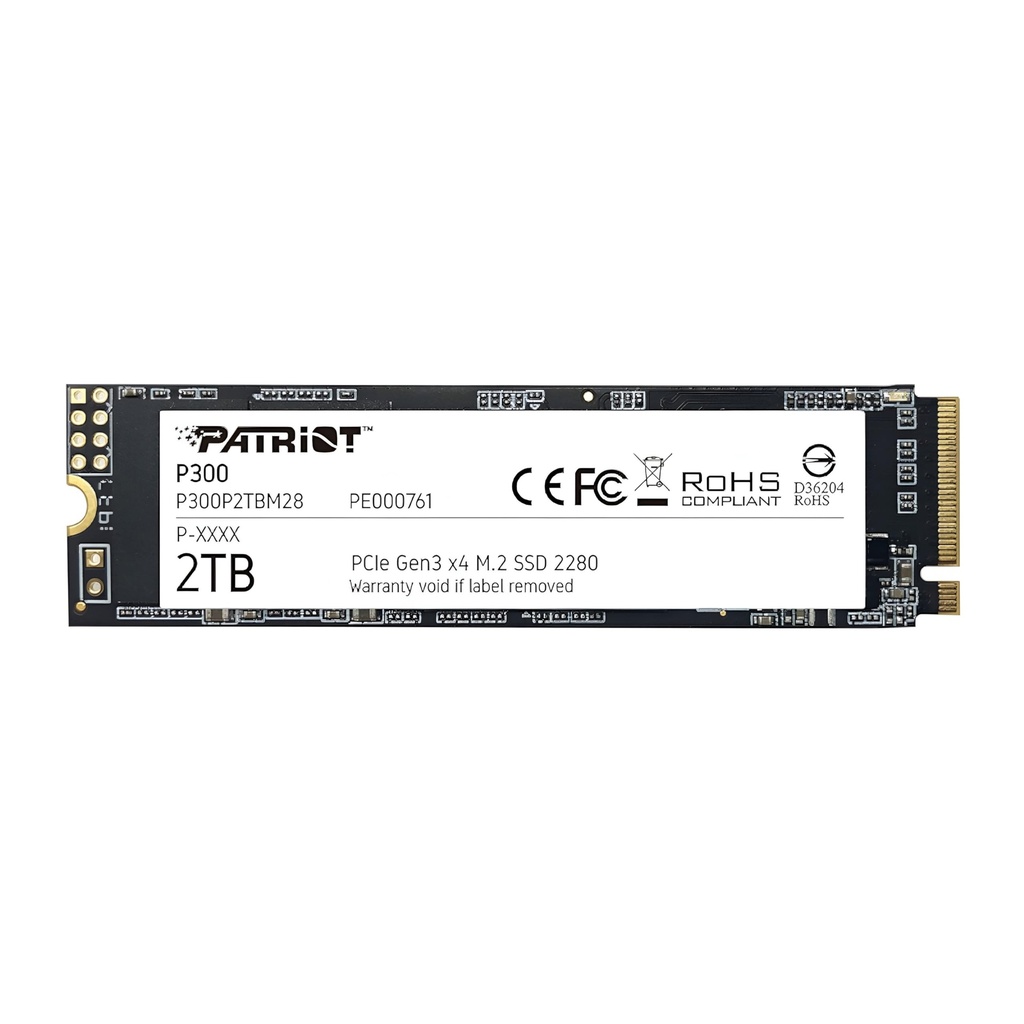DISCO DURO SOLIDO PATRIOT M.2 2TB | 2280 | PCIE GEN 3X4 | INTERNO | P300P2TBM28