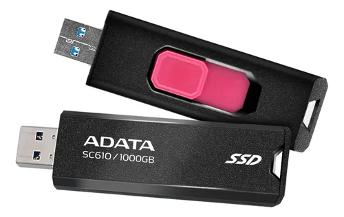 DISCO SOLIDO EXTERNO ADATA SC610 2TB USB 3.2 550MBPS | 500GPS NEGRO SC-610-2000G-CBK|RD
