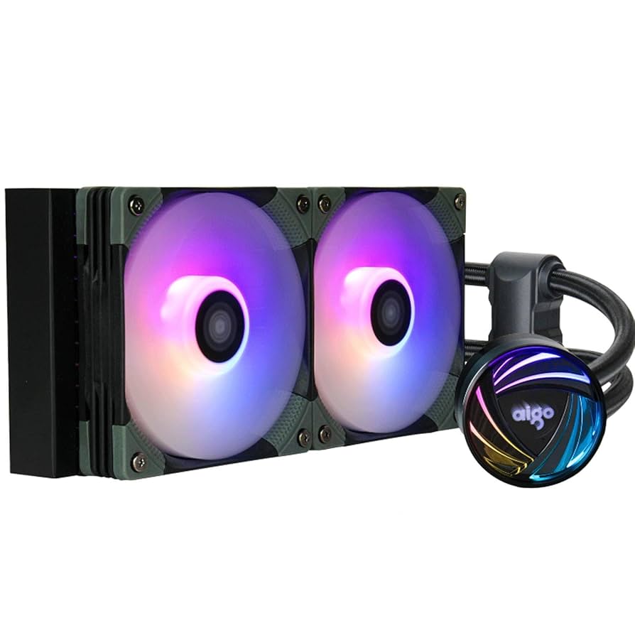 DISIPADOR LIQUIDO V240 RGB DUAL FAN MARCA AIGO
