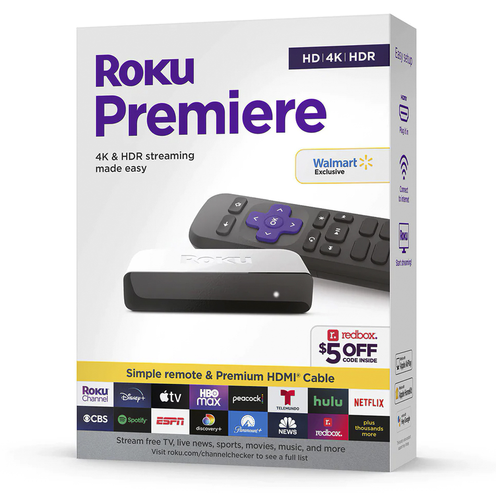 DISPOSITIVO DE STREAMING ROKU PREMIERE TVBOX 4K 3920RW-SW