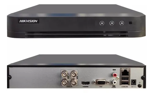 DVR 4 CANALES DS-7204HGHI-K1 TURBO HD 1080P LITE + 1 IP 1 SATA 1 AUDIO H265 DEEP LEARNING 2.0