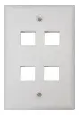FACE PLATE | 4 TOMAS | BLANCO | WIREPLUSS | WP-FP04-WHITE