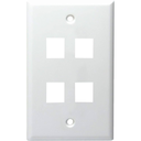 FACE PLATE | STC | 4 TOMAS | BLANCO | 4X2 | STC-FP04