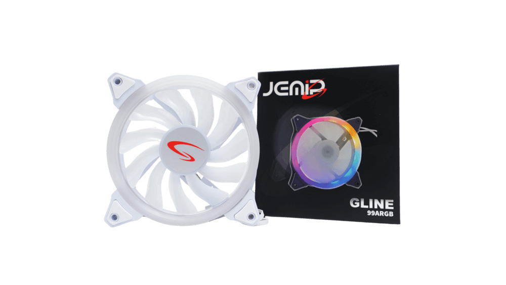 FANCOOLER VENTILADOR JEMIP GLINE RGB BLANCO 12CM JP12-99ARGB-W