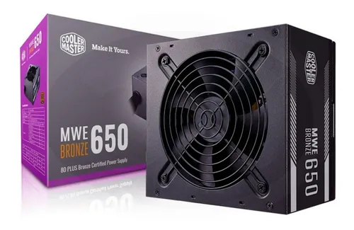 FUENTE DE PODER CERTIFICADA COOLER MASTER 650W MWE WHITE 80 PLUS STANDAR ATX